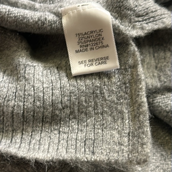 Lety & Me Gray argyle Patterned Women's knit Sweater XL - Picture 9 of 10